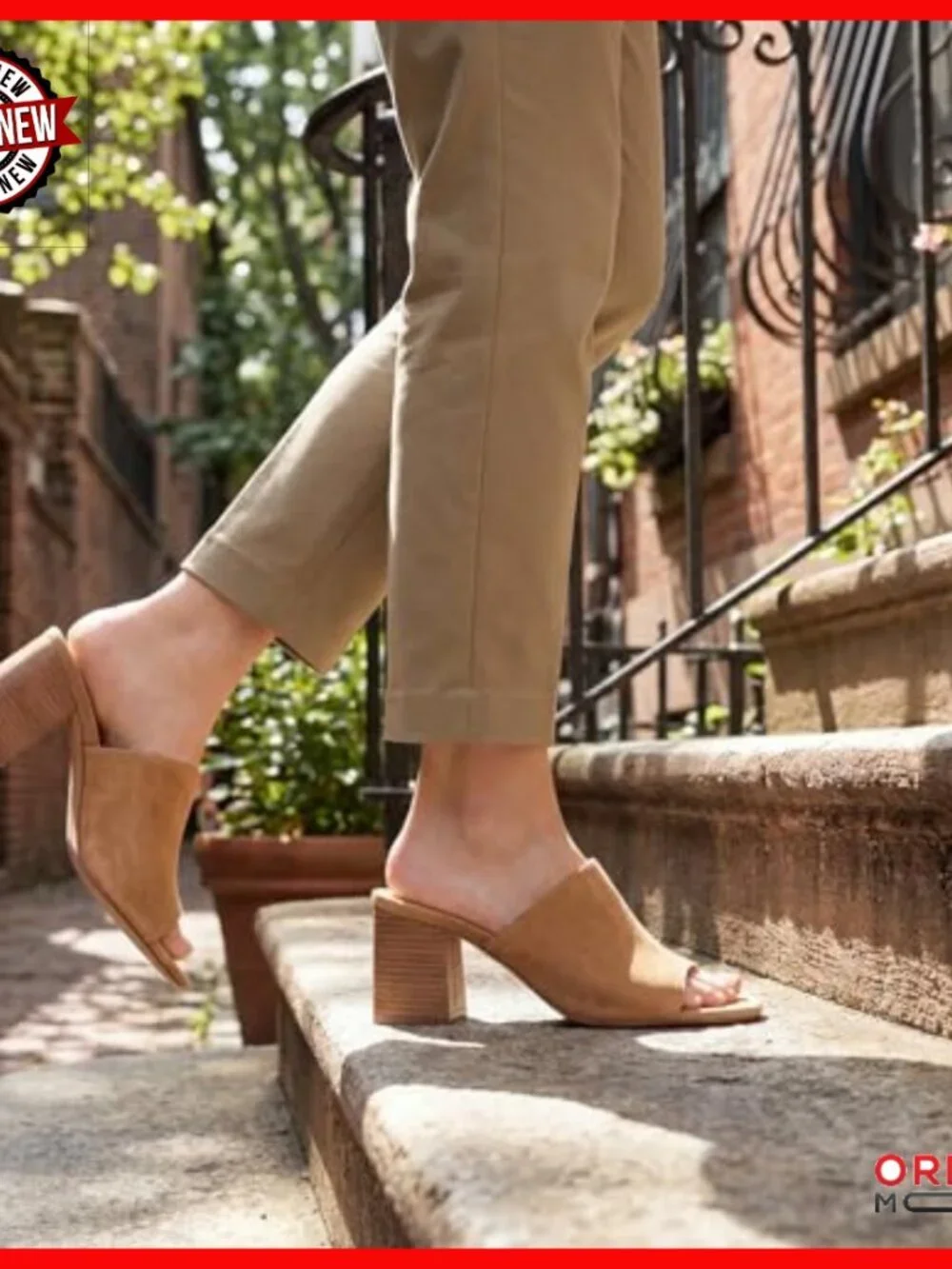 Square Toe Wedge Heel Sandals Slip On Casual Summer Beach